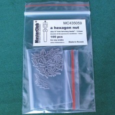  a standart hex nut, size S "on a turn-key basis" -1.4mm; diameter of the aperture for installation-1.0mm; 100 pcs.