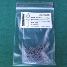  a bolt head on a washer, size S "on a turn-key basis" - 1.4mm; diameter of the aperture for installation-1.0mm;  100 pcs.