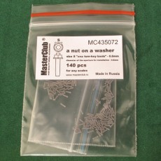  a nut on a washer, size S "on a turn-key basis" - 0.6mm; diameter of the aperture for installation-0.6mm;  140 pcs.