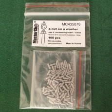  a nut on a washer, size S "on a turn-key basis" - 1.4mm; diameter of the aperture for installation-1.0mm;  100 pcs.