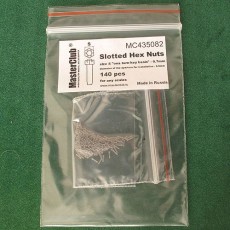  Slotted Hex Nuts, size S "on a turn-key basis" - 0.7mm; diameter of the aperture for installation-0.5mm;  140 pcs.