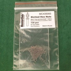  Slotted Hex Nuts, size S "on a turn-key basis" - 0.8mm; diameter of the aperture for installation-0.6mm;  130 pcs.
