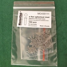  a flat spherical rivet, diameter of the head-1.6mm; diameter of the aperture for installation-1.0mm; 100 pcs.