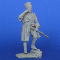 The Russian cossack scout with Mosin carbin and dagger WWI 