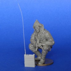 The modern Russian soldier with P-159 radio station.