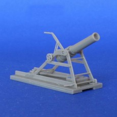 The German soldiers with 9.15cm Leichter Minenwerfer System Lanz  WWI  2 figures+ Minenwerfer