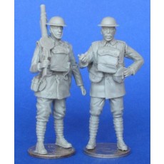 The British soldiers with Lewis light machine gun. WWI 2 figures