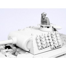 German SS tank crew. Summer 1940-45.  Two figures. 