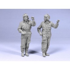 Soviet tank crew.  Summer 1941-42.  Two figures. 