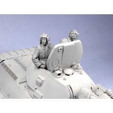 Soviet tank crew.  Winter 1941-42.  Two figures. 