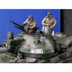 Russian modern tank crew.  Chechniya 1994-2005.  Three figures.