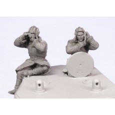 Soviet tank crew KV-2 early.  Winter 1939-44.  Two figures. 