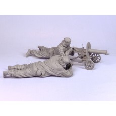 Soviet "Maxim" M.G.  crew.  Summer-winter 1943-45.  Two figures. 