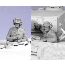 German tank crew, Commander and Driver.  1943-45.  Two figures. 